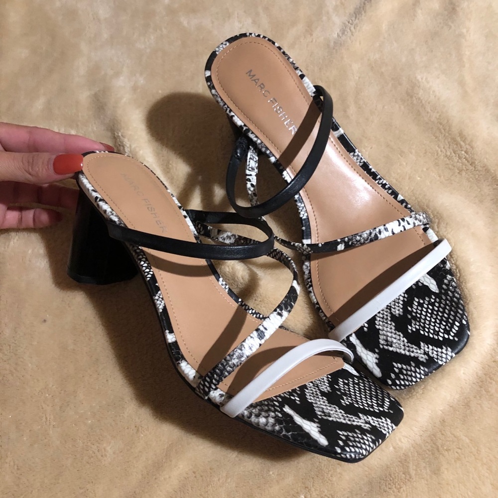 Snake print heels